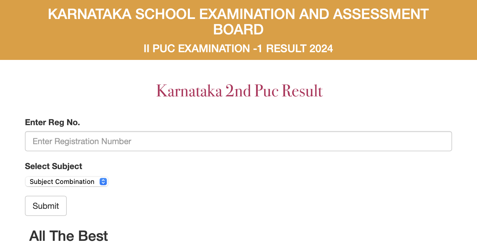 Karnataka Second PUC Result